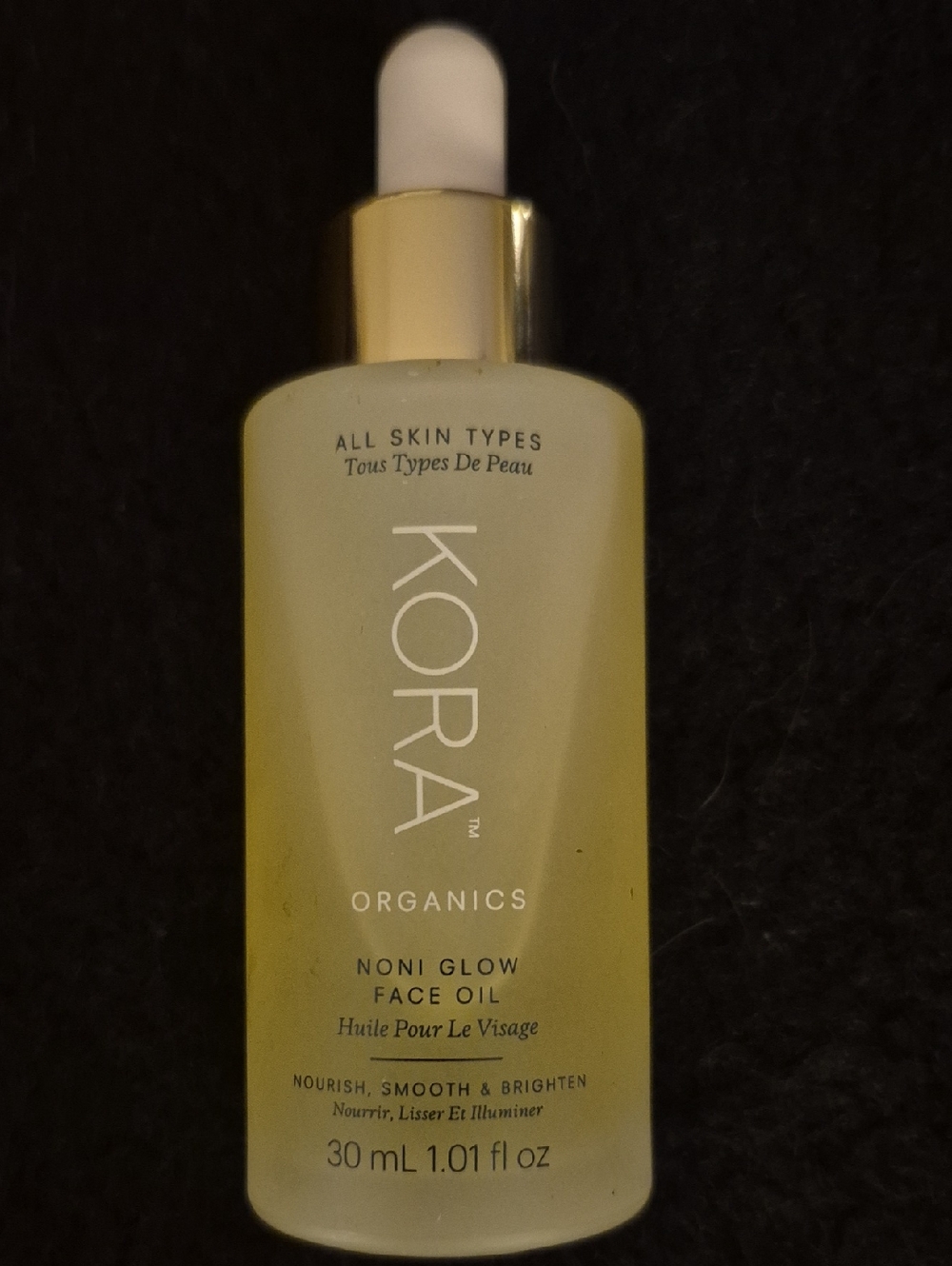 KORA Organics Noni Glow Face Oil — Light Yellow Radiance Oil for All Skin Types